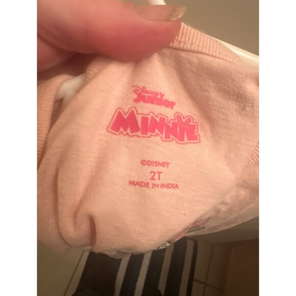 Disney Junior Minnie Mouse Pink Toddler Shirt 2T 100% Cotton Made In India - Picture 3 of 5